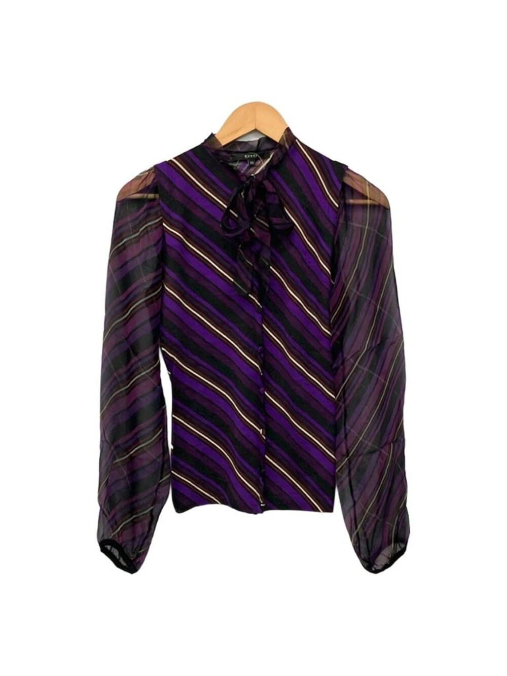 Gucci Long Sleeve Sweater Purple Black Red Cashmere XS